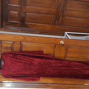Red velvet dress